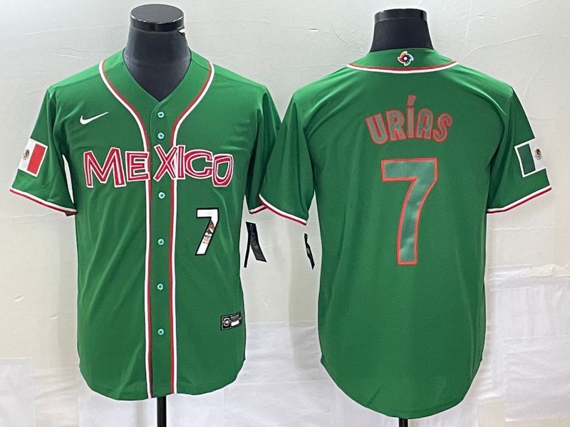 Men 2023 World Cub Mexico #7 Urias Green green Nike MLB Jersey15->more jerseys->MLB Jersey